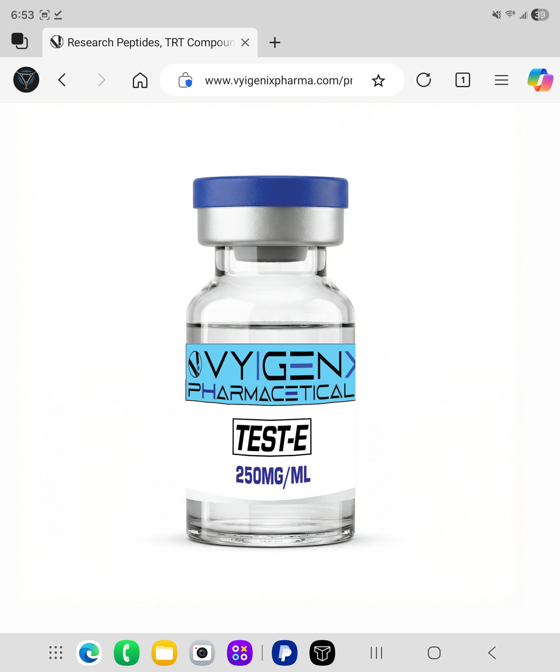 Testosterone Enanthate 10ml 250mg