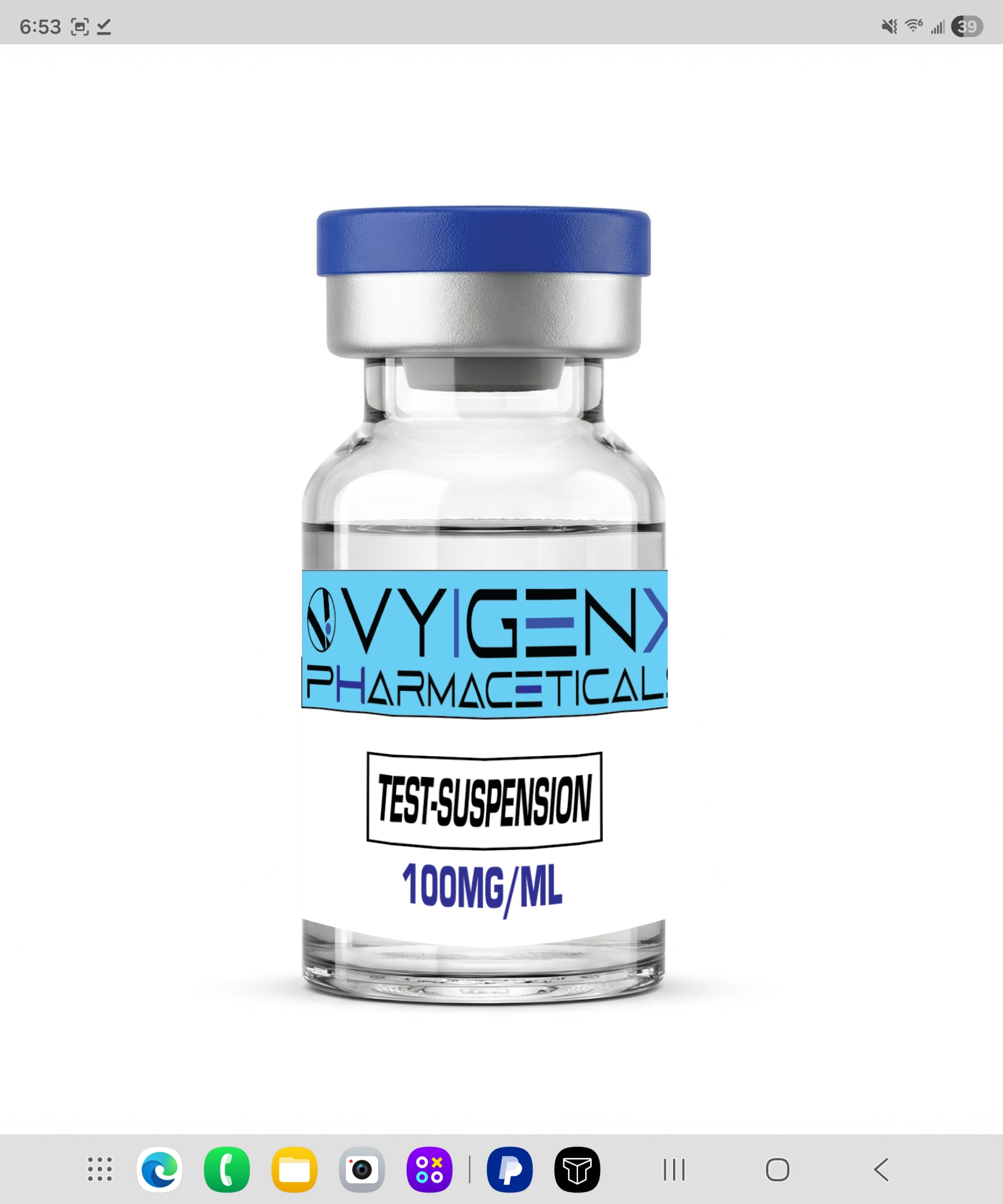 Test-Suspension (Testosterone No Ester) 10ml 100mg